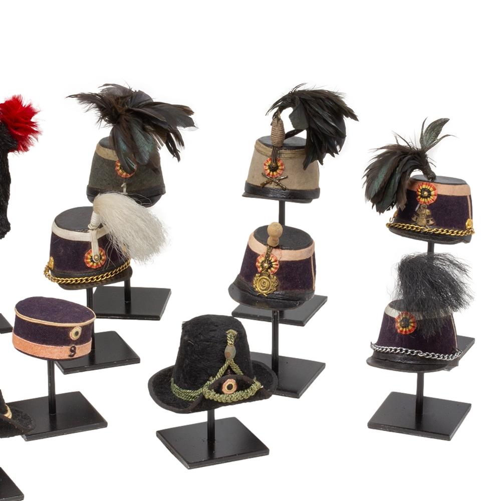 French Miniature Napoleonic Military Hats Charles Sandré For Sale