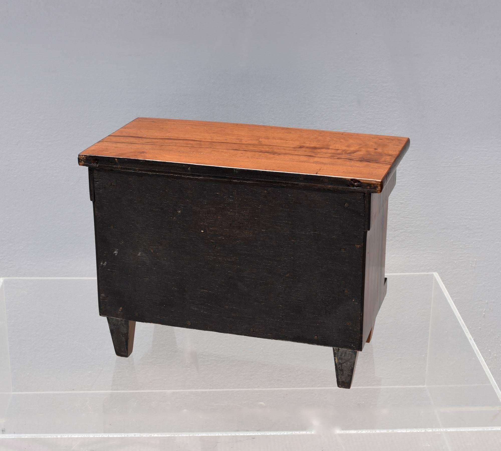 Miniature Neoclassical Tabletop Commode 7