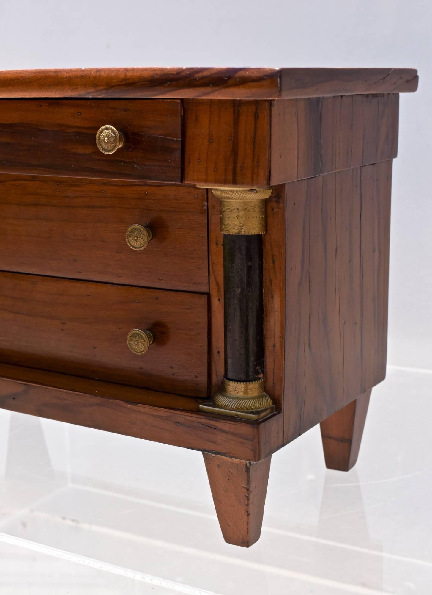 Hand-Crafted Miniature Neoclassical Tabletop Commode