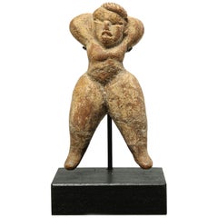 Miniature Olmec Female Figure with Hands on Head, Pre-Columbian Mexico