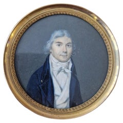 Antique Miniature on ivory from early 19th century