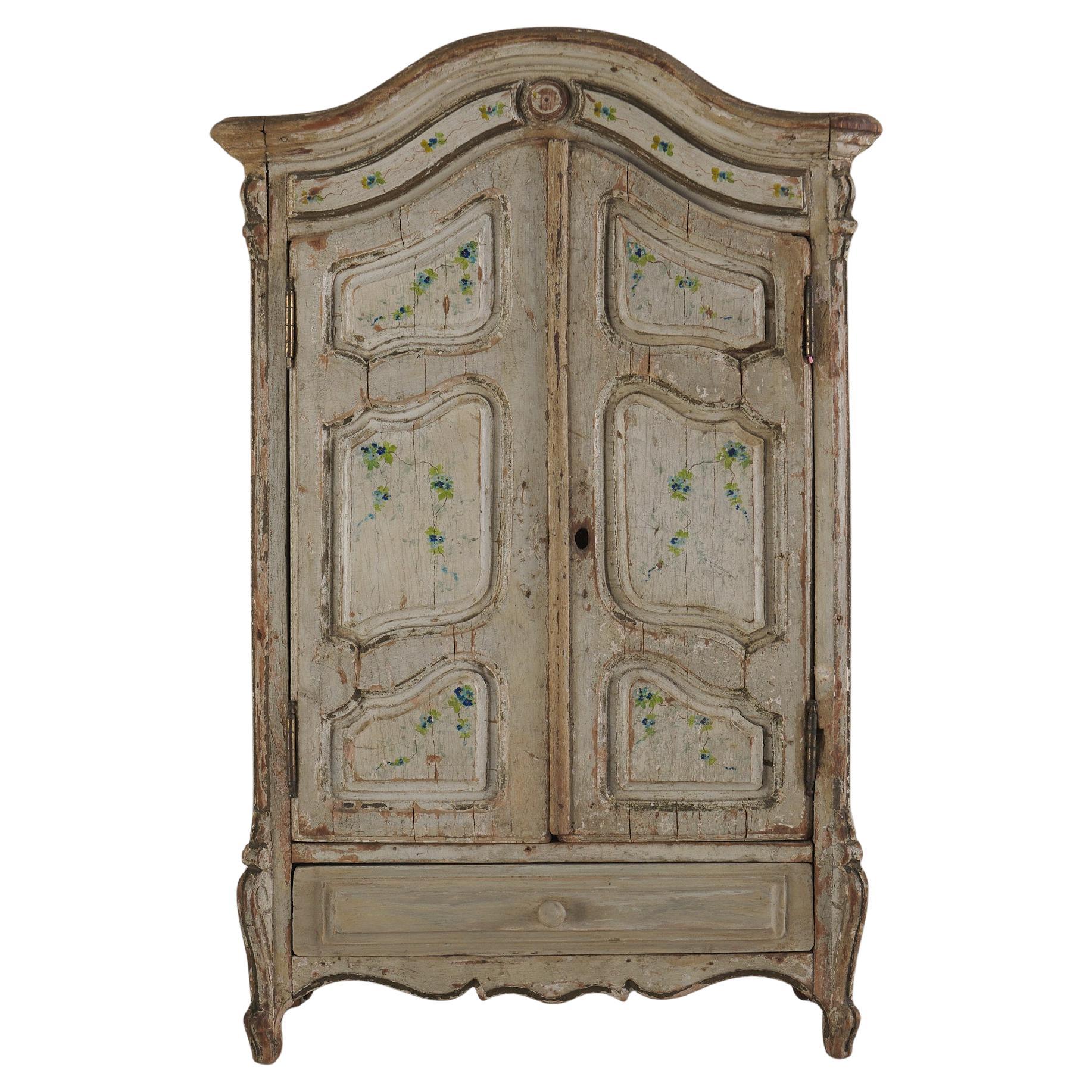 Armoire francese dipinto in miniatura, XIX sec. in vendita