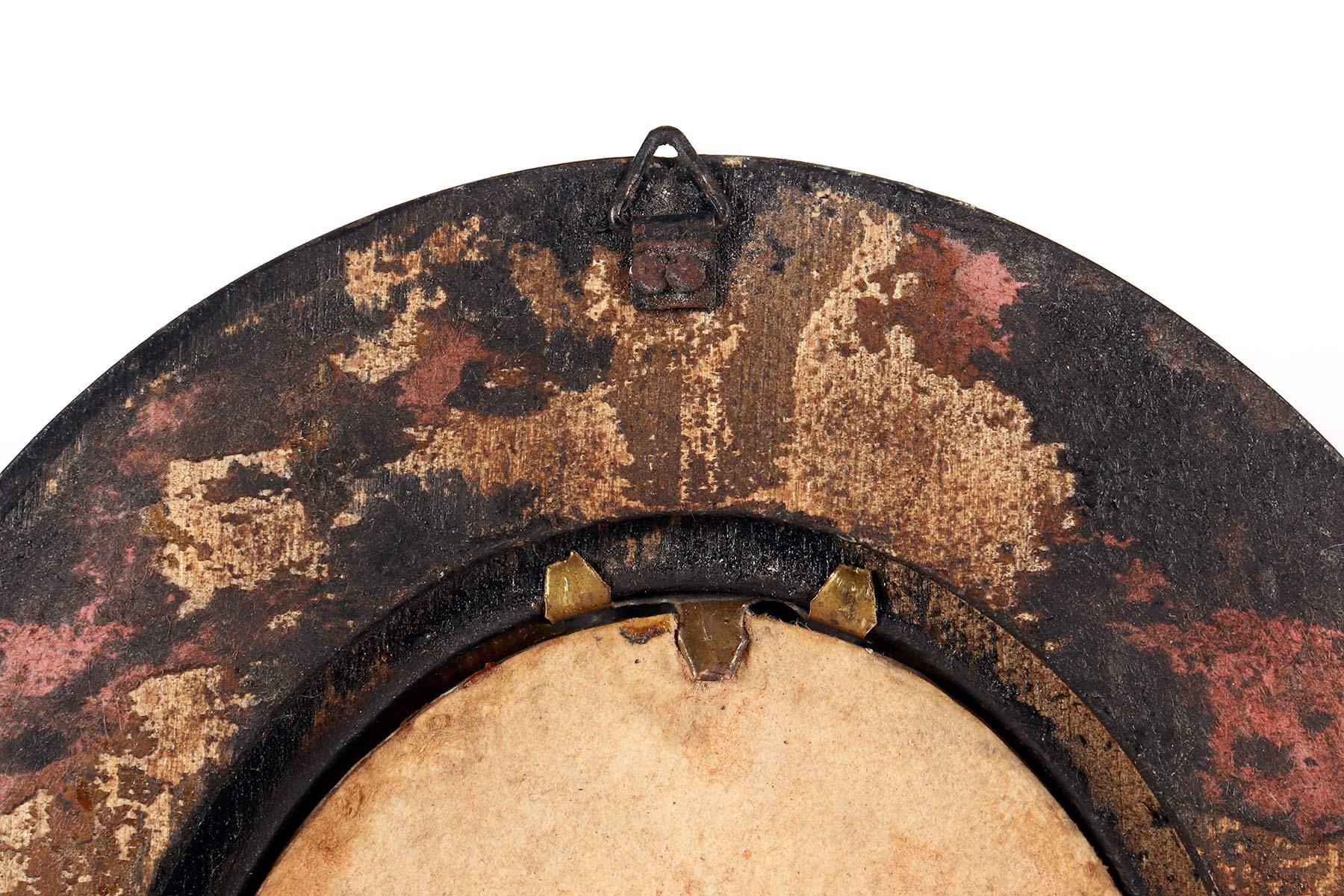 Miniature painted in gouache on paper, depicting a Memento Mori, Italy 1808. en venta 3