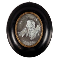 Miniature painted in gouache on paper, depicting a Memento Mori, Italy 1808.