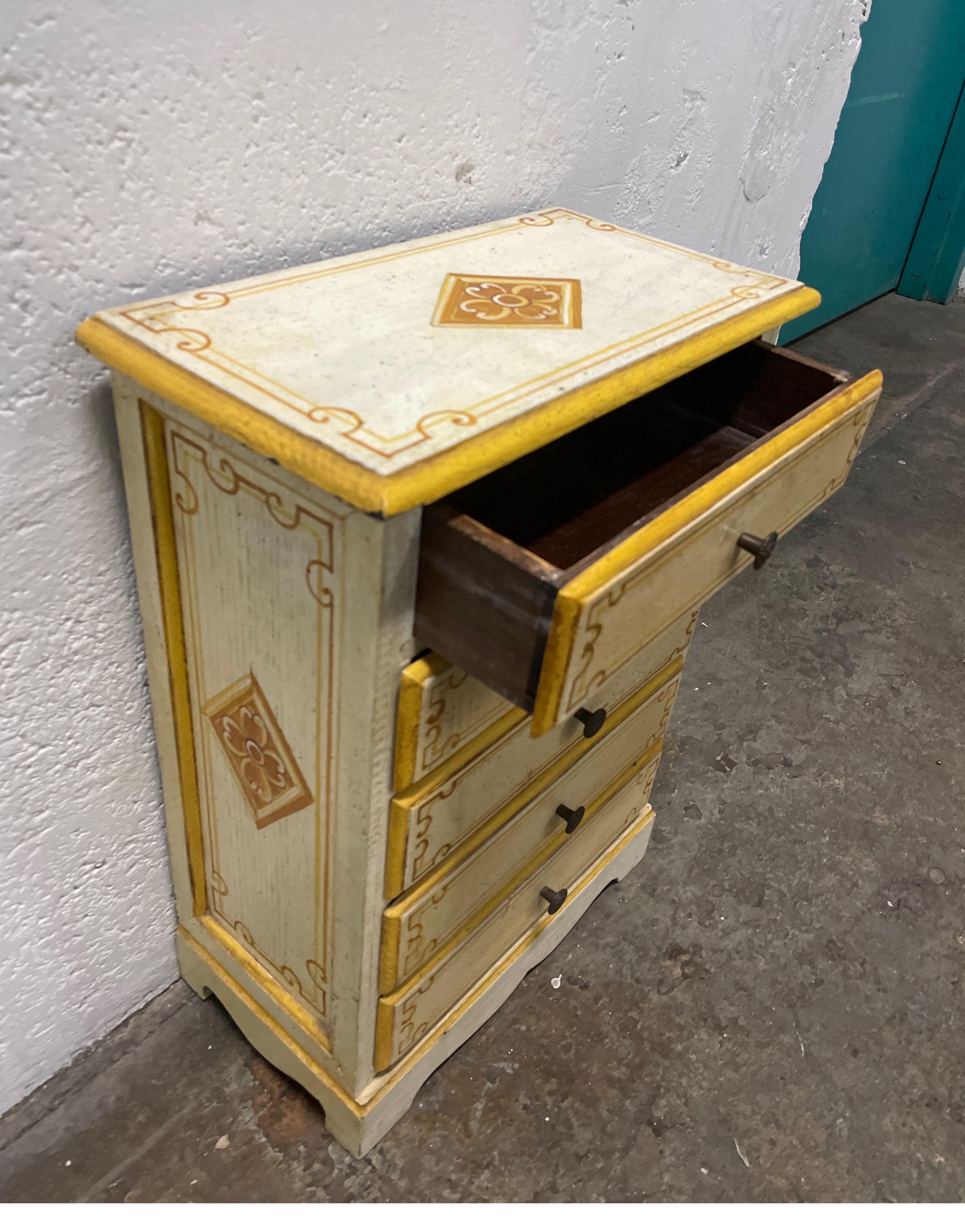 Miniature Painted Italian Chest of Drawers For Sale 6