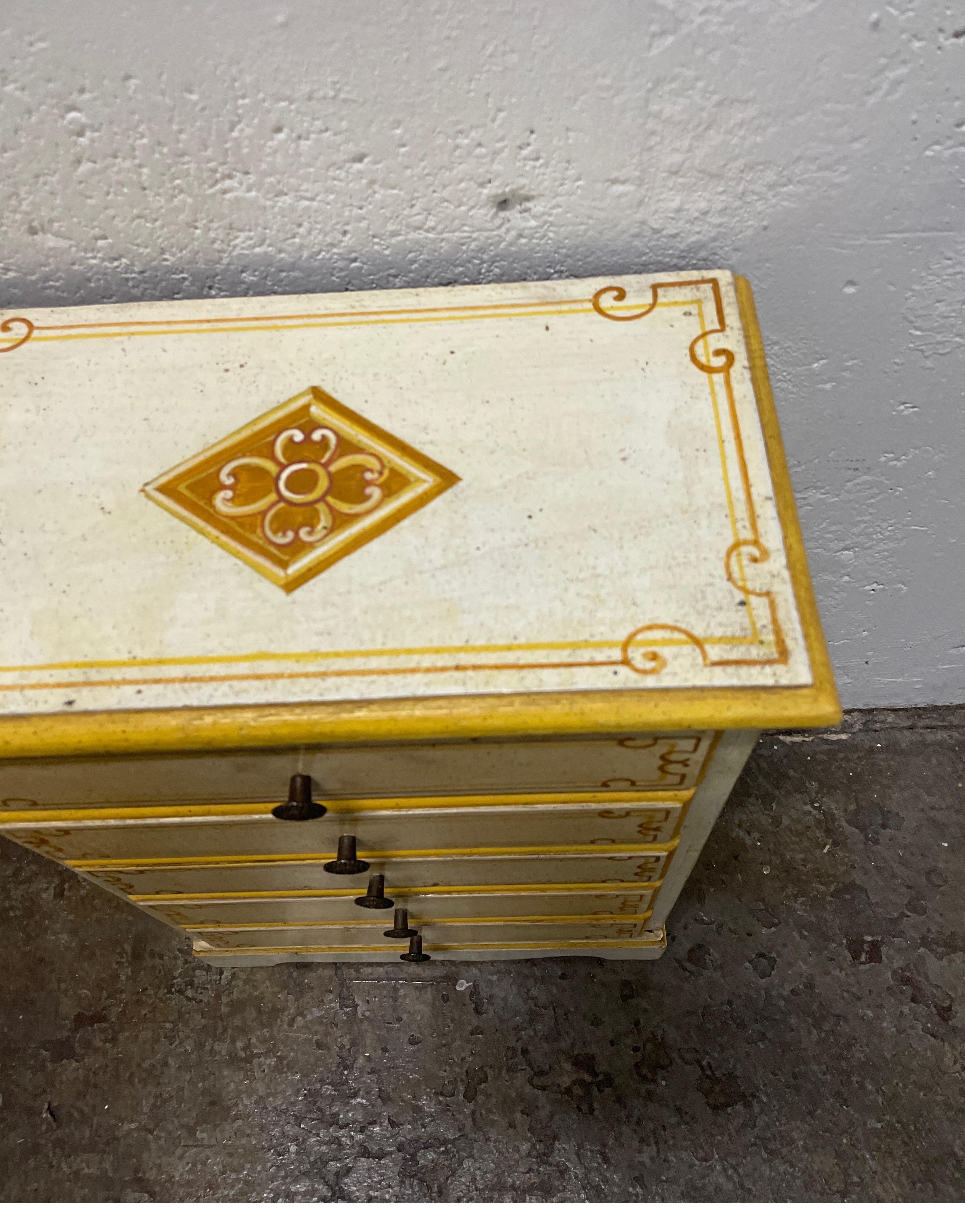 Miniature Painted Italian Chest of Drawers For Sale 1