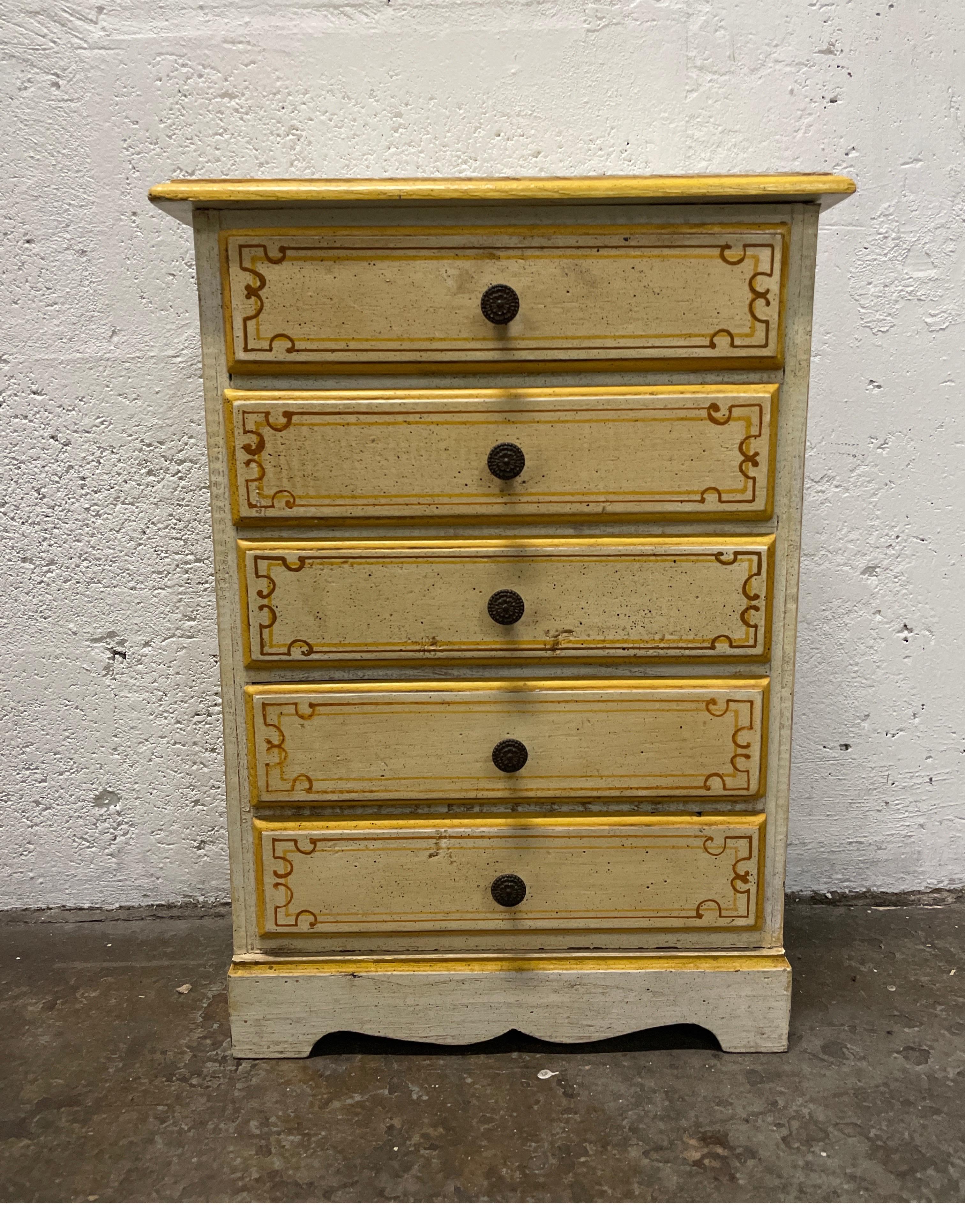Miniature Painted Italian Chest of Drawers For Sale 2