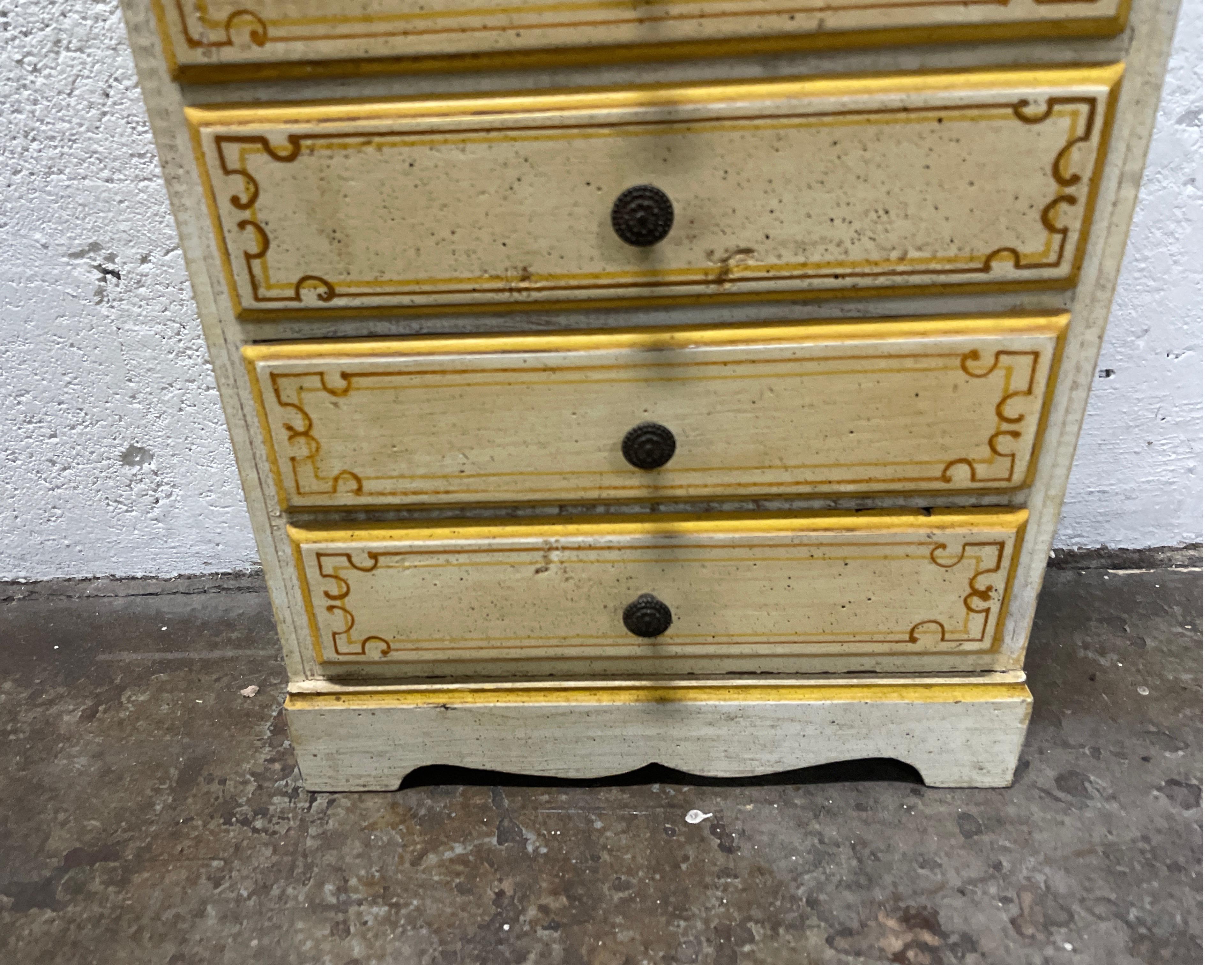 Miniature Painted Italian Chest of Drawers For Sale 4