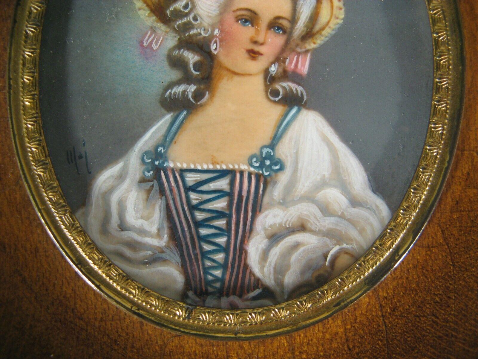 Francese Miniatura di Madame Dugazon dopo Jean-Marc Nattier - 1Y128