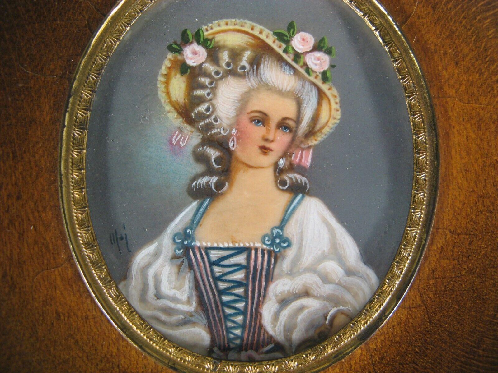 XX secolo Miniatura di Madame Dugazon dopo Jean-Marc Nattier - 1Y128