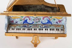 Miniature Piano, Music Box with Decoration of Gallant Scenes