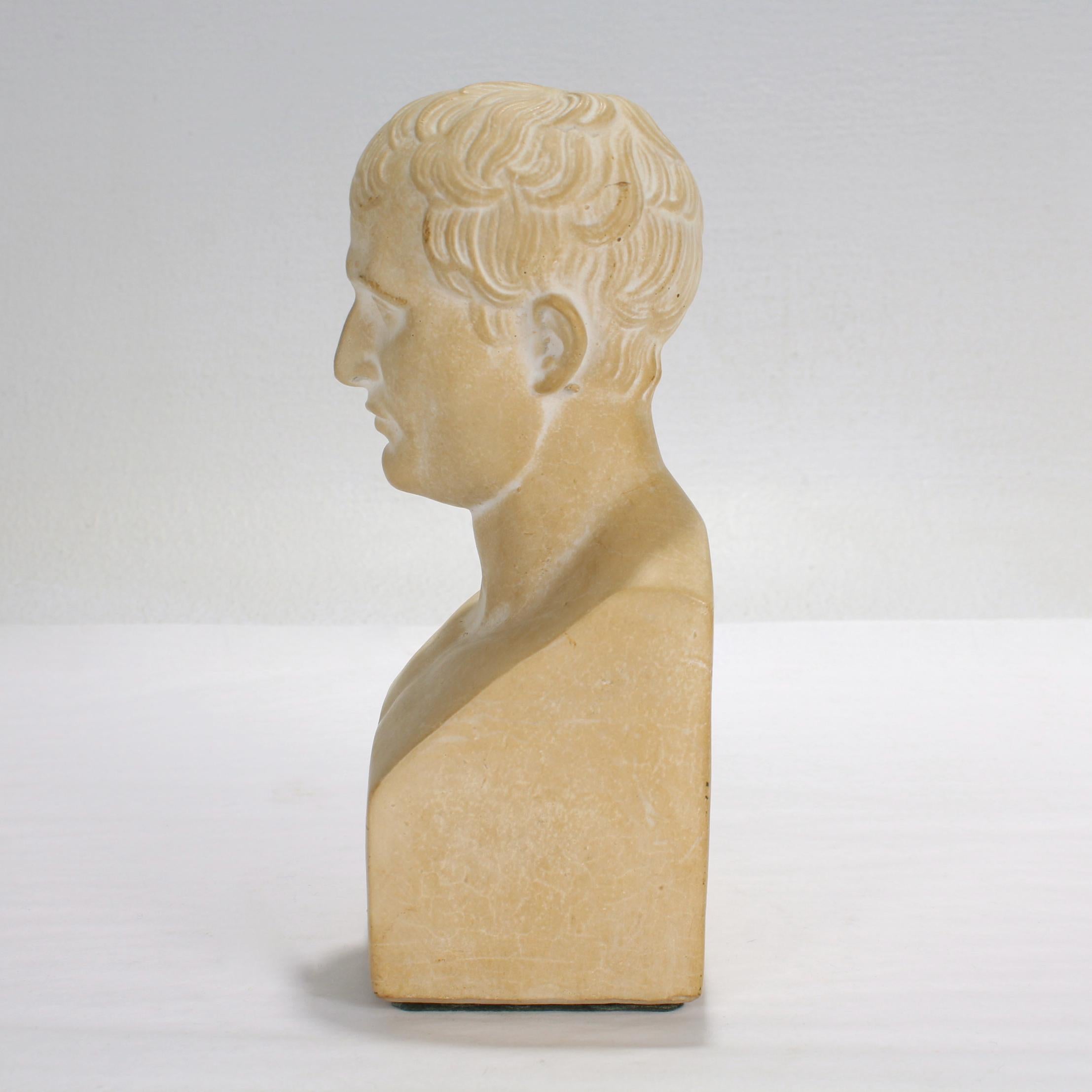 Unknown Miniature Plaster Bust of Napoleon as Caesar after Canova