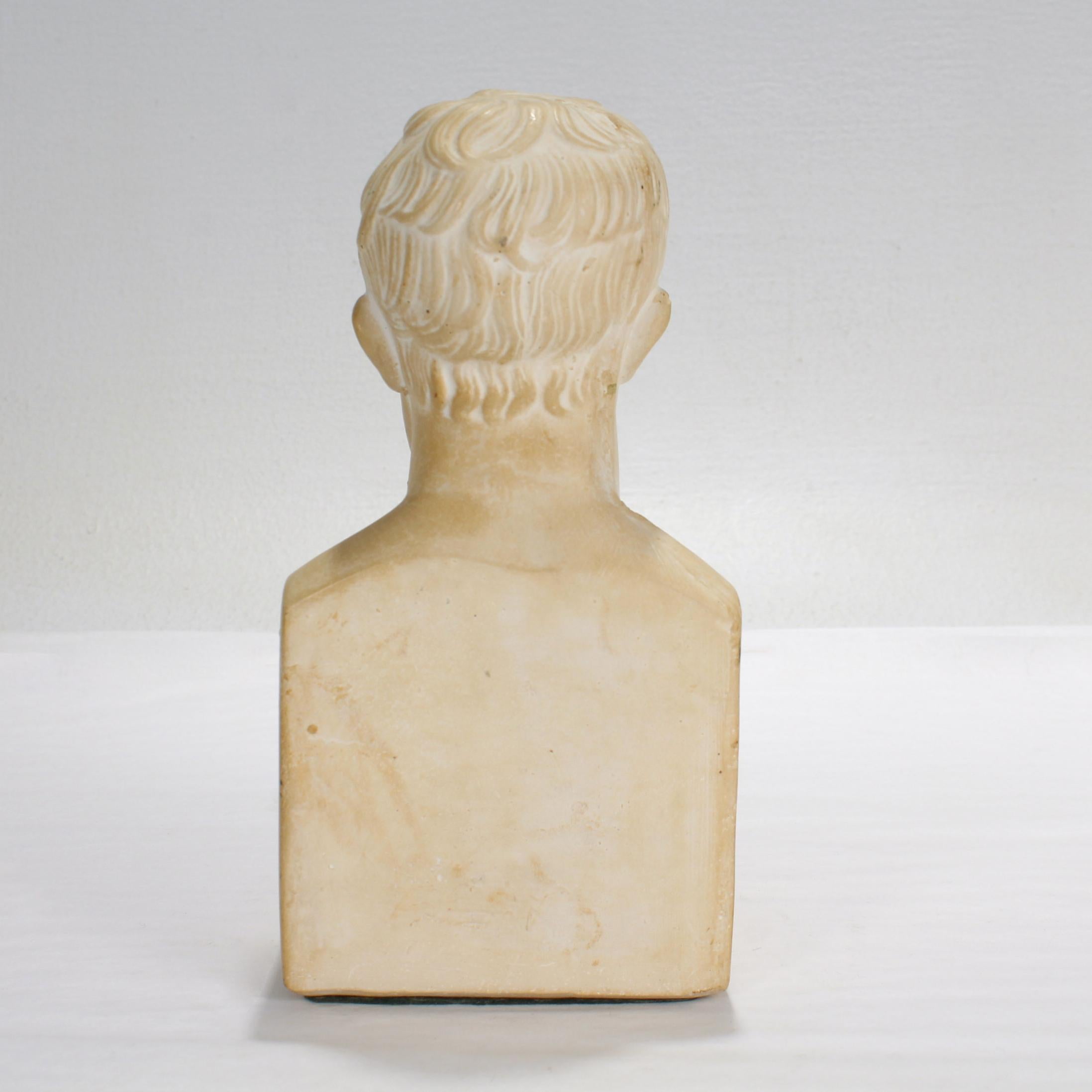 Miniature Plaster Bust of Napoleon as Caesar after Canova In Fair Condition In Philadelphia, PA