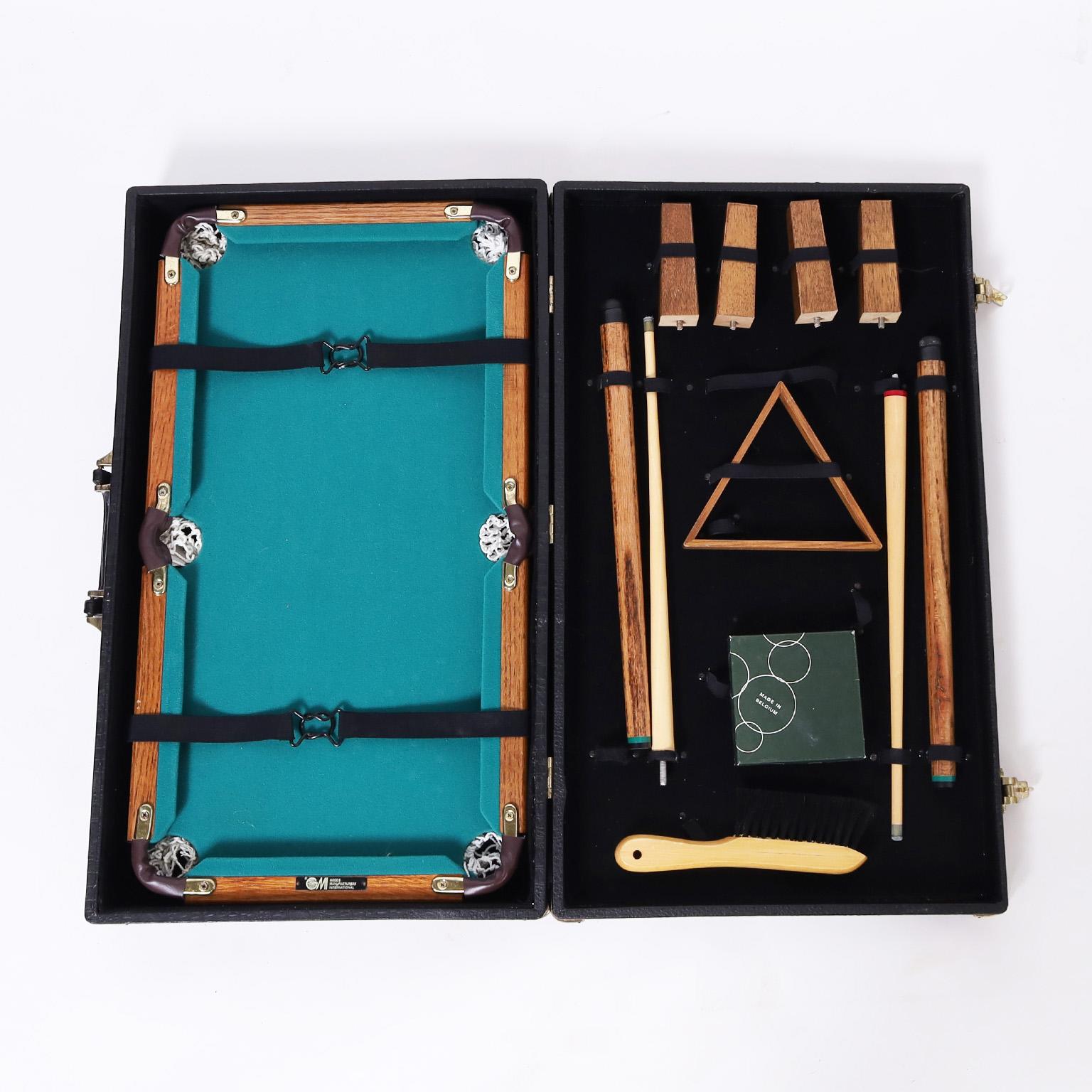 Miniature POOL Table and Case In Good Condition In Palm Beach, FL