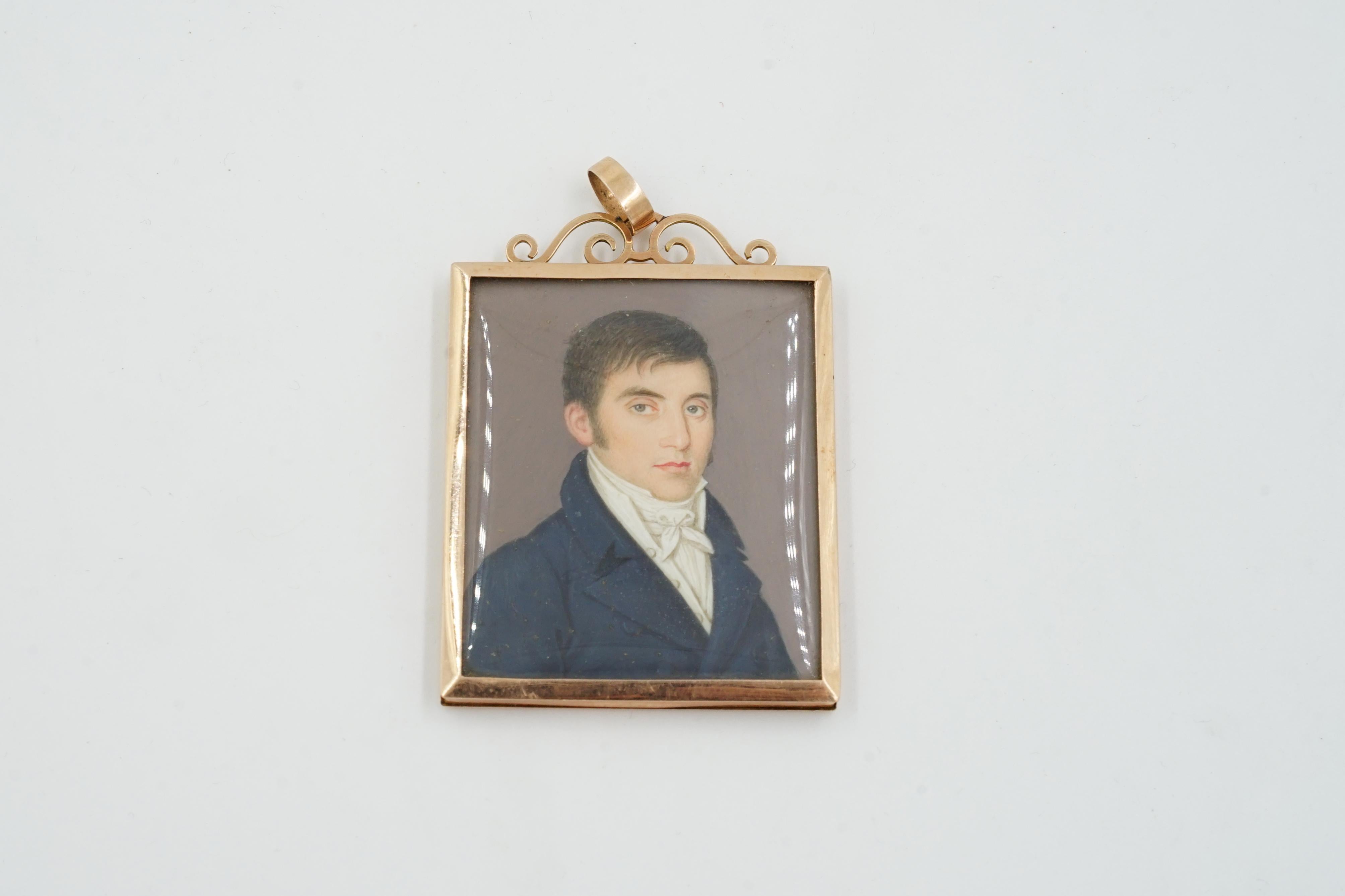 Mid-19th Century Miniature portrait framed in gold