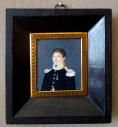 Ritratto in miniatura di un ufficiale di fanteria - Periodo dell'Impero, circa 1805-1810