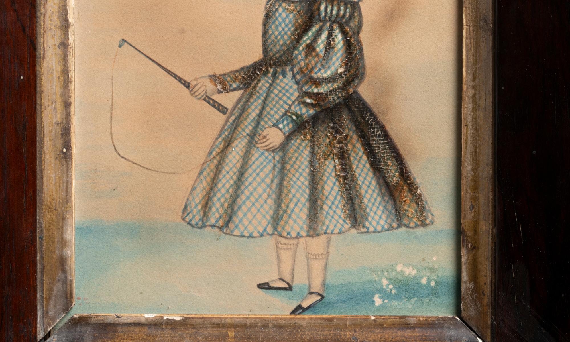 English Miniature Portrait of Child, England circa 1830