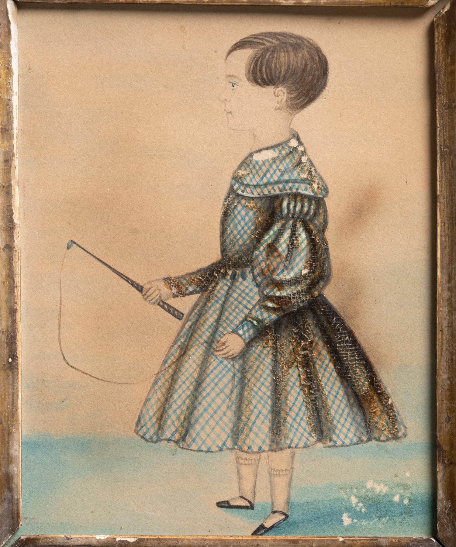 Miniature Portrait of Child, England circa 1830 In Good Condition In Culver City, CA
