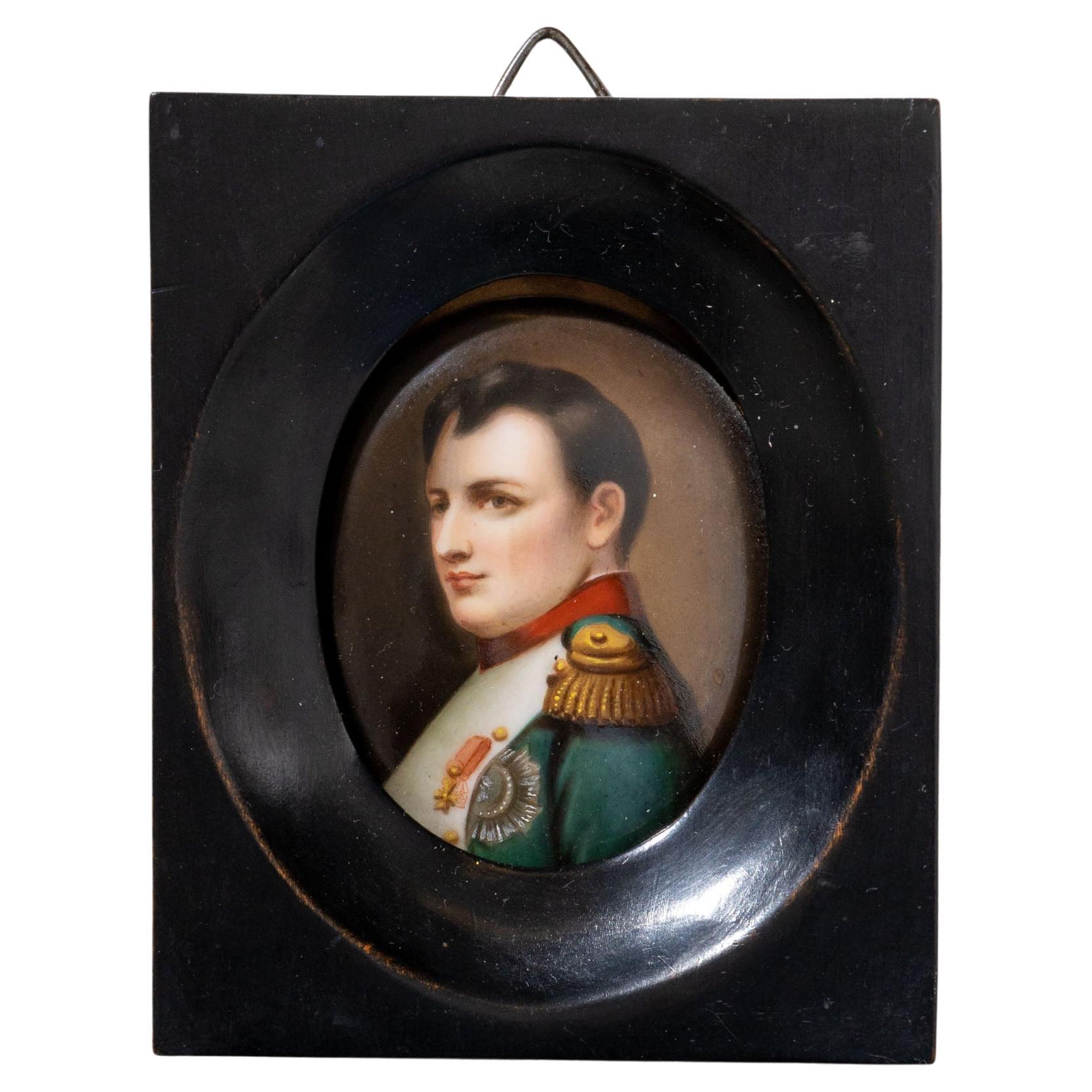 Miniature Portrait of Napoleon Bonaparte, 19th Century For Sale