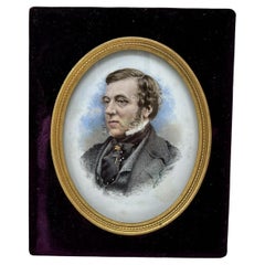 Portrait miniature à l'aquarelle d'Arthur James Melhuish Thomas Nettleship Staley