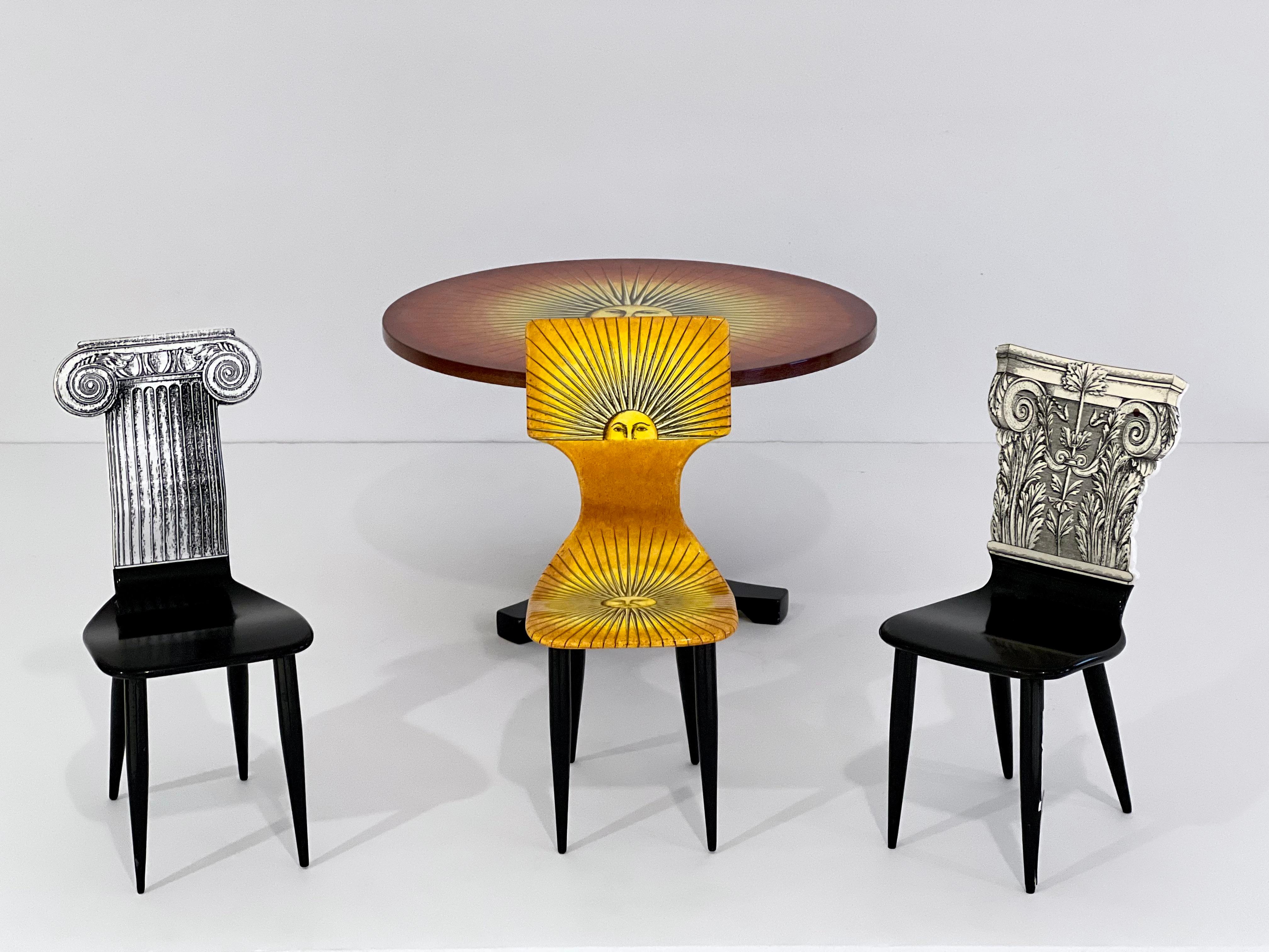 Miniatur-Tisch- und Stühle-Set „Sole“ von Piero Fornasetti im Angebot 9