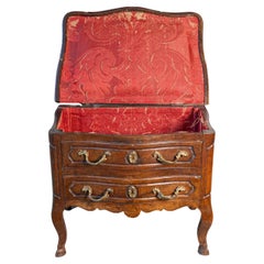 Miniature Provençale Louis XV Period 1725 Apprentice Commode with Lift Top