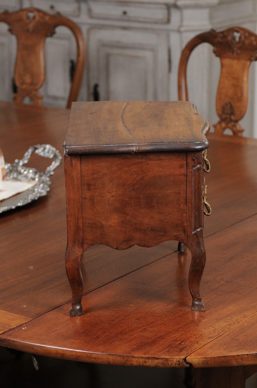 Fabric Miniature Provençale Louis XV Period 1725 Apprentice Commode with Lift Top For Sale