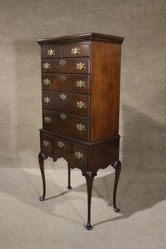 Miniature Queen Anne Two Piece Tall Boy Dresser