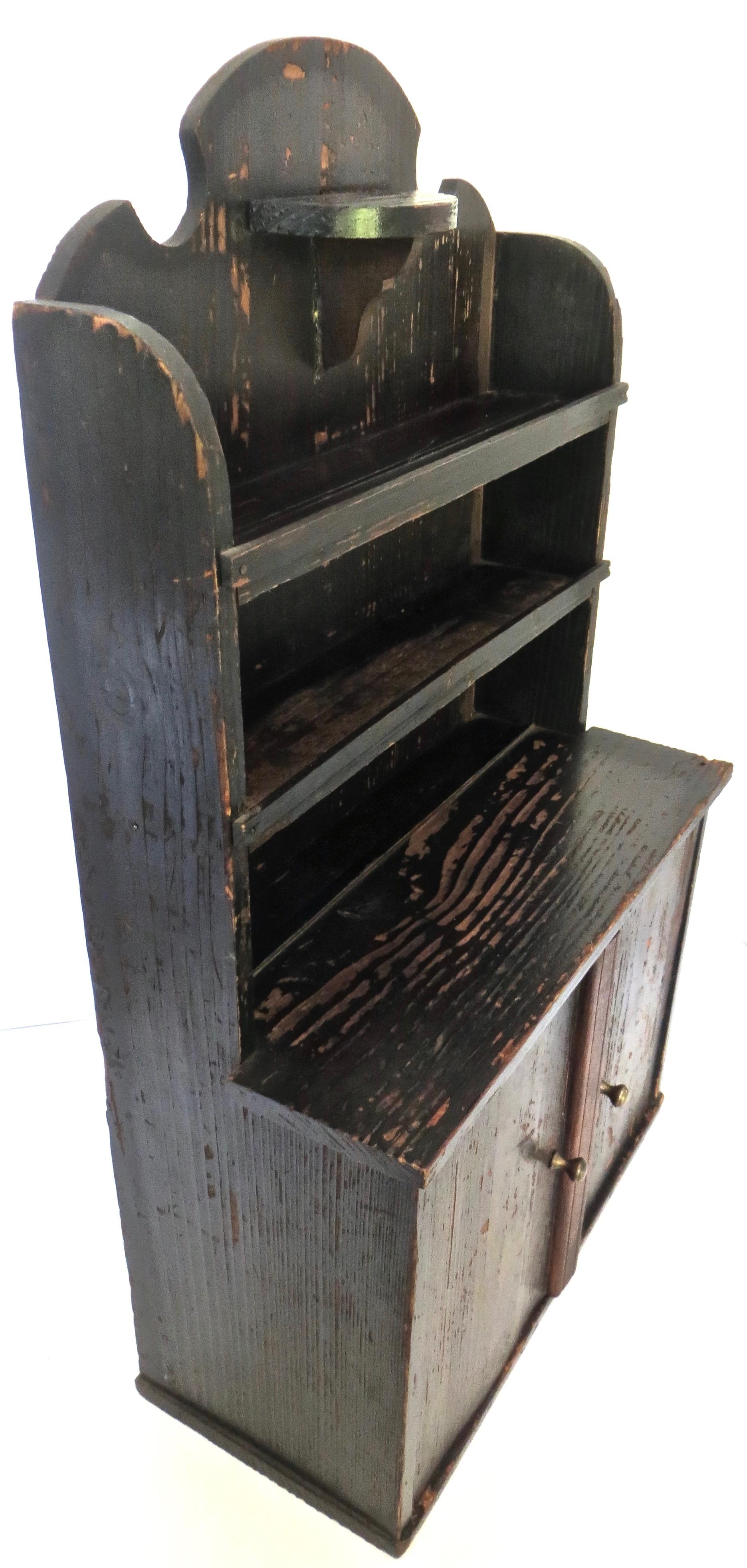 Hand-Crafted Miniature Salesman's Sample Cottage Kitchen Cupboard American, Circa 1850