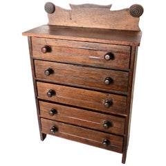 Miniature Salesman's Sample Victorian Chest of Drawers, American