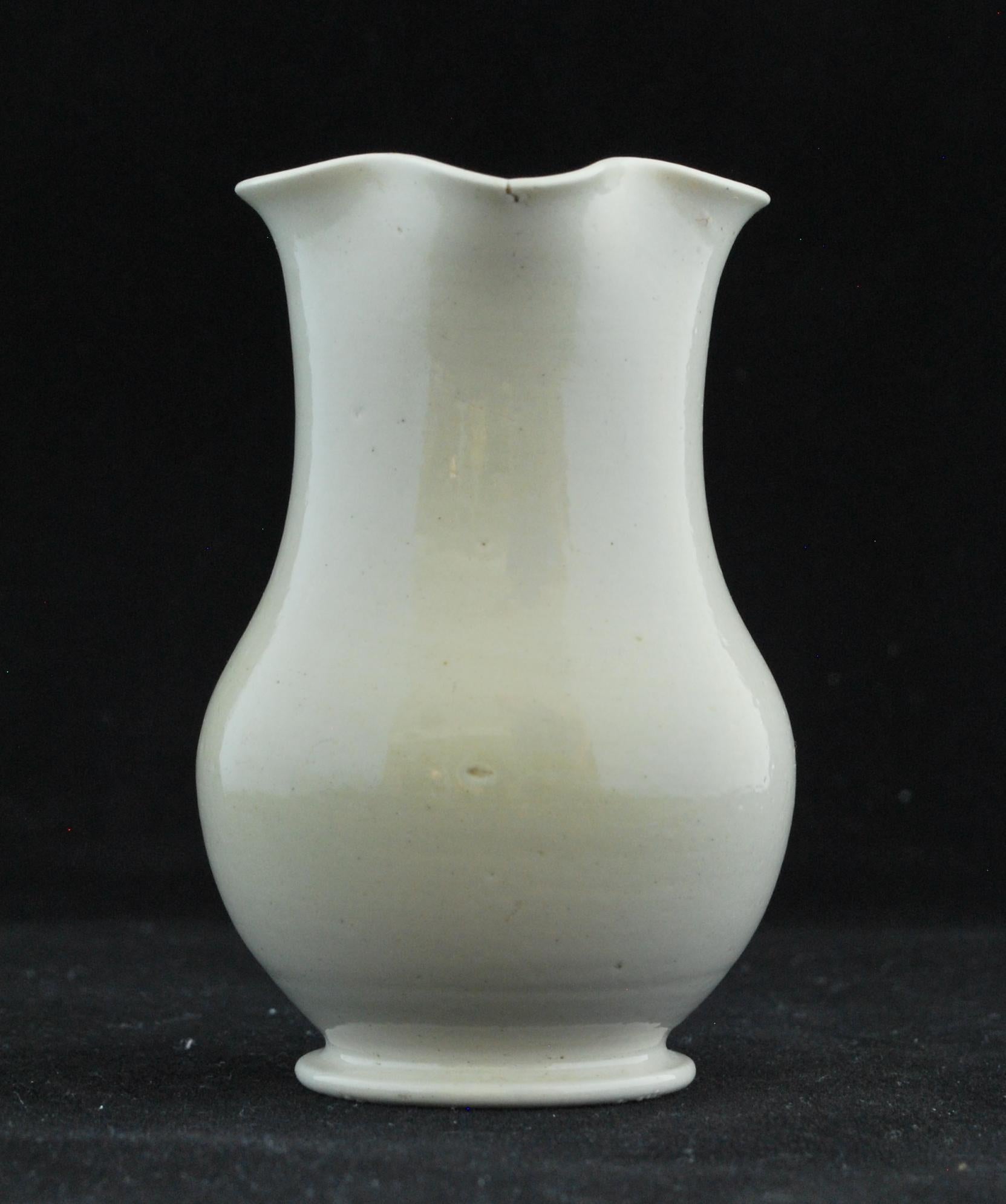 Molded Miniature Salt Glaze Jug, English, circa 1760 For Sale