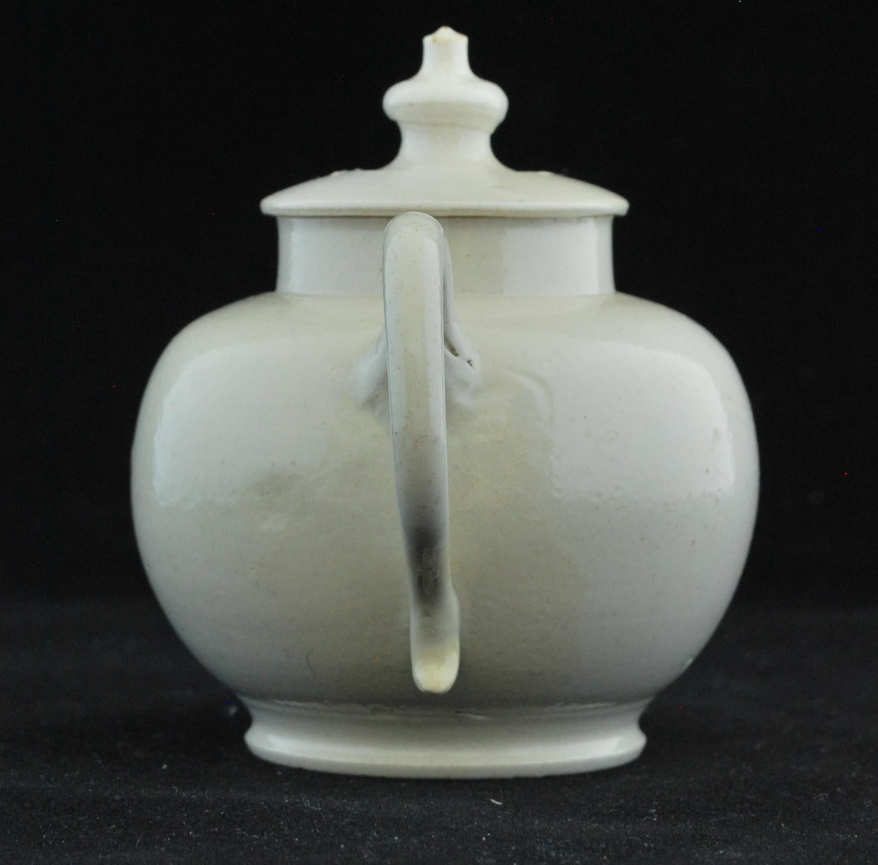 18th Century Miniature Salt Glaze teapot, English, circa 1760 For Sale