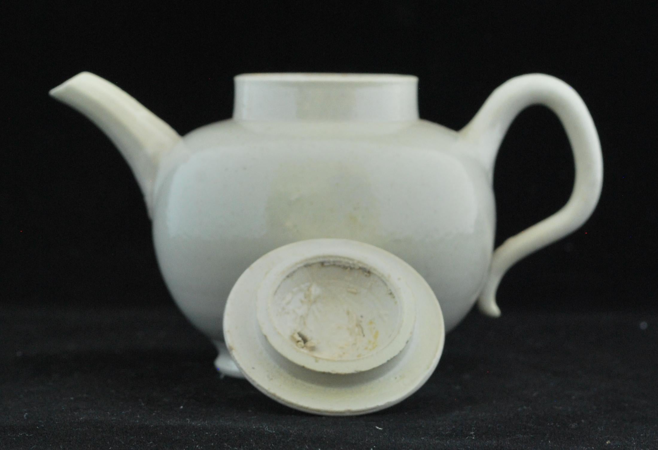 Stoneware Miniature Salt Glaze teapot, English, circa 1760 For Sale