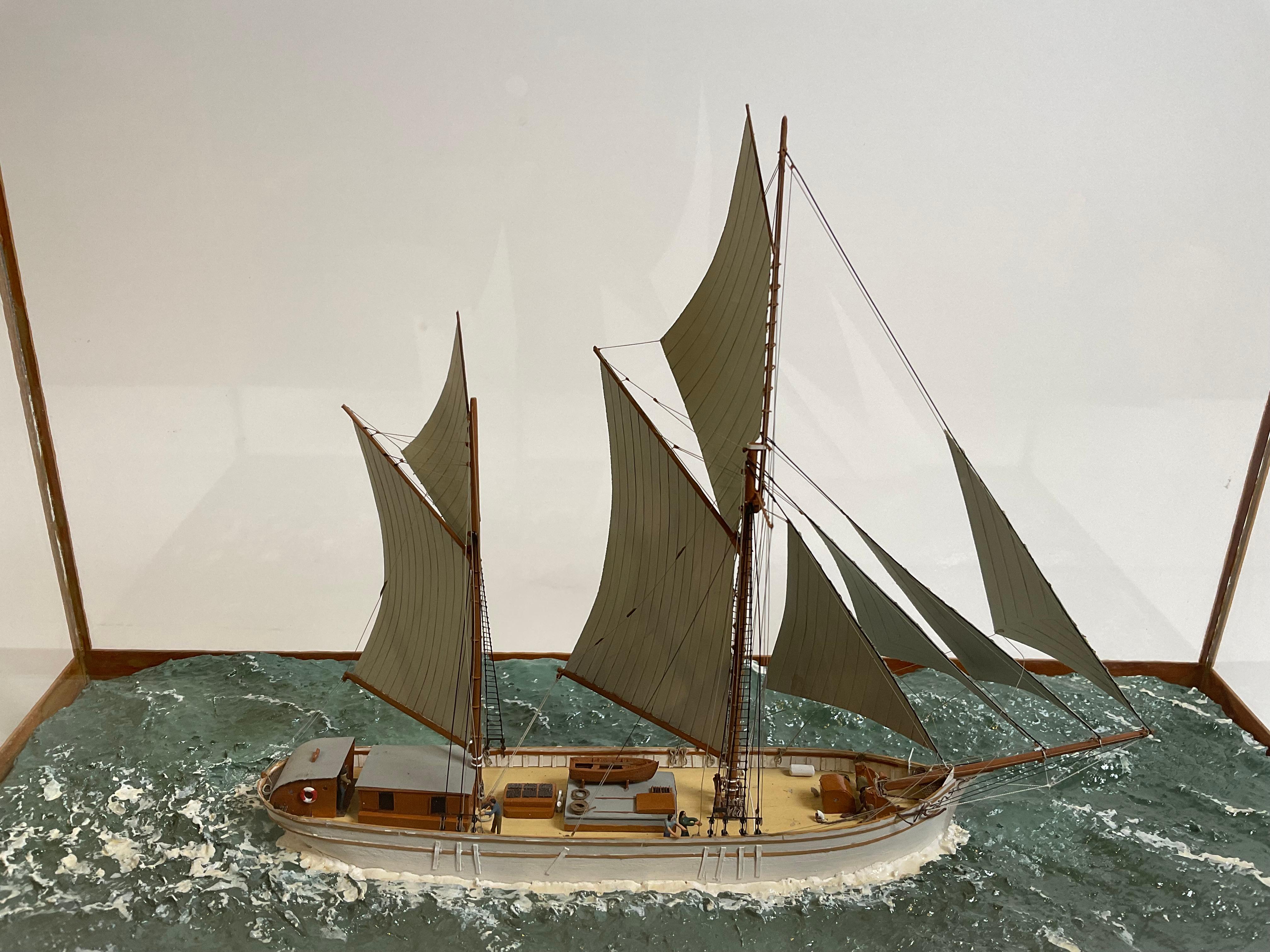 Miniature Ship Model of the Sailing Ketch Irene For Sale 2