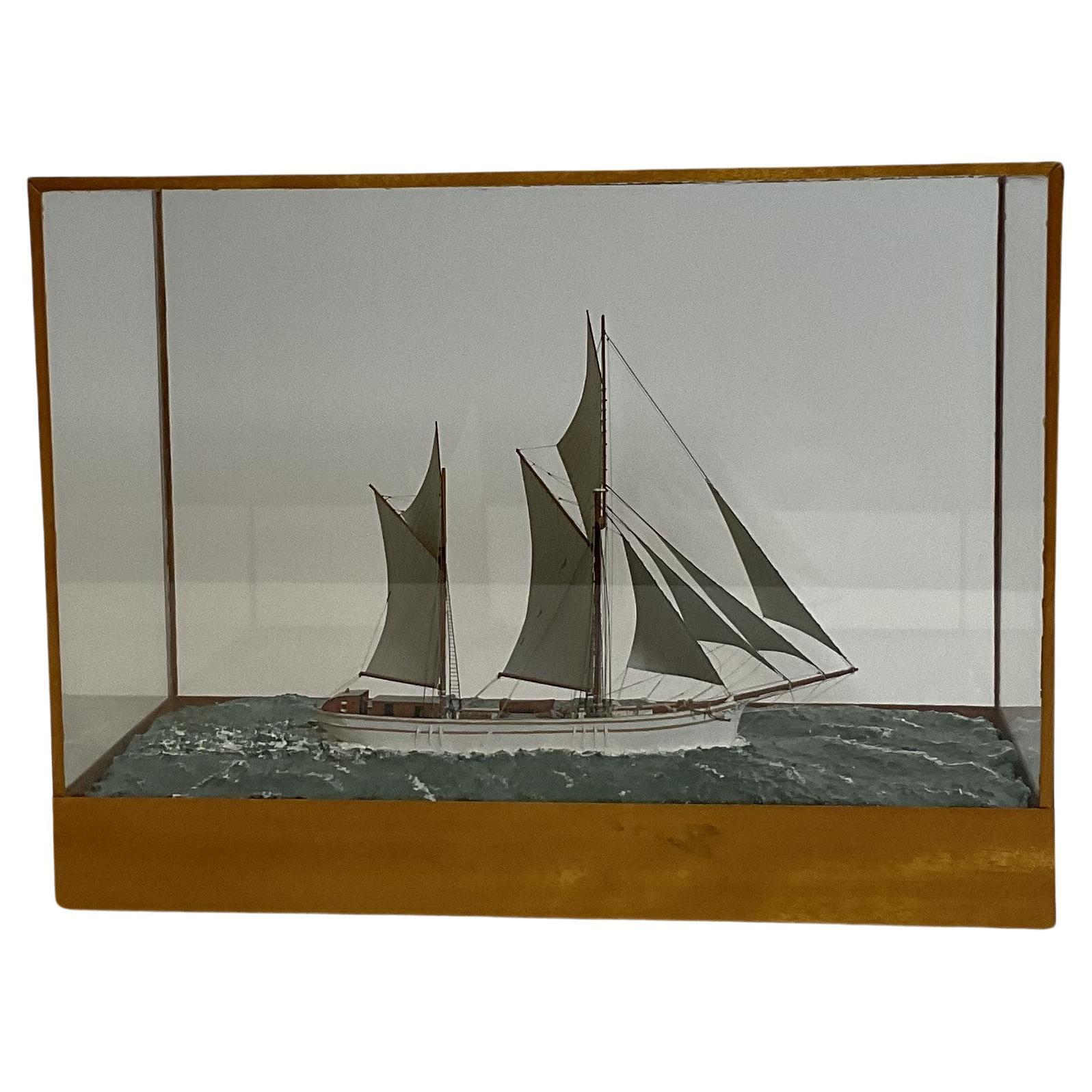 Miniature Ship Model of the Sailing Ketch Irene For Sale