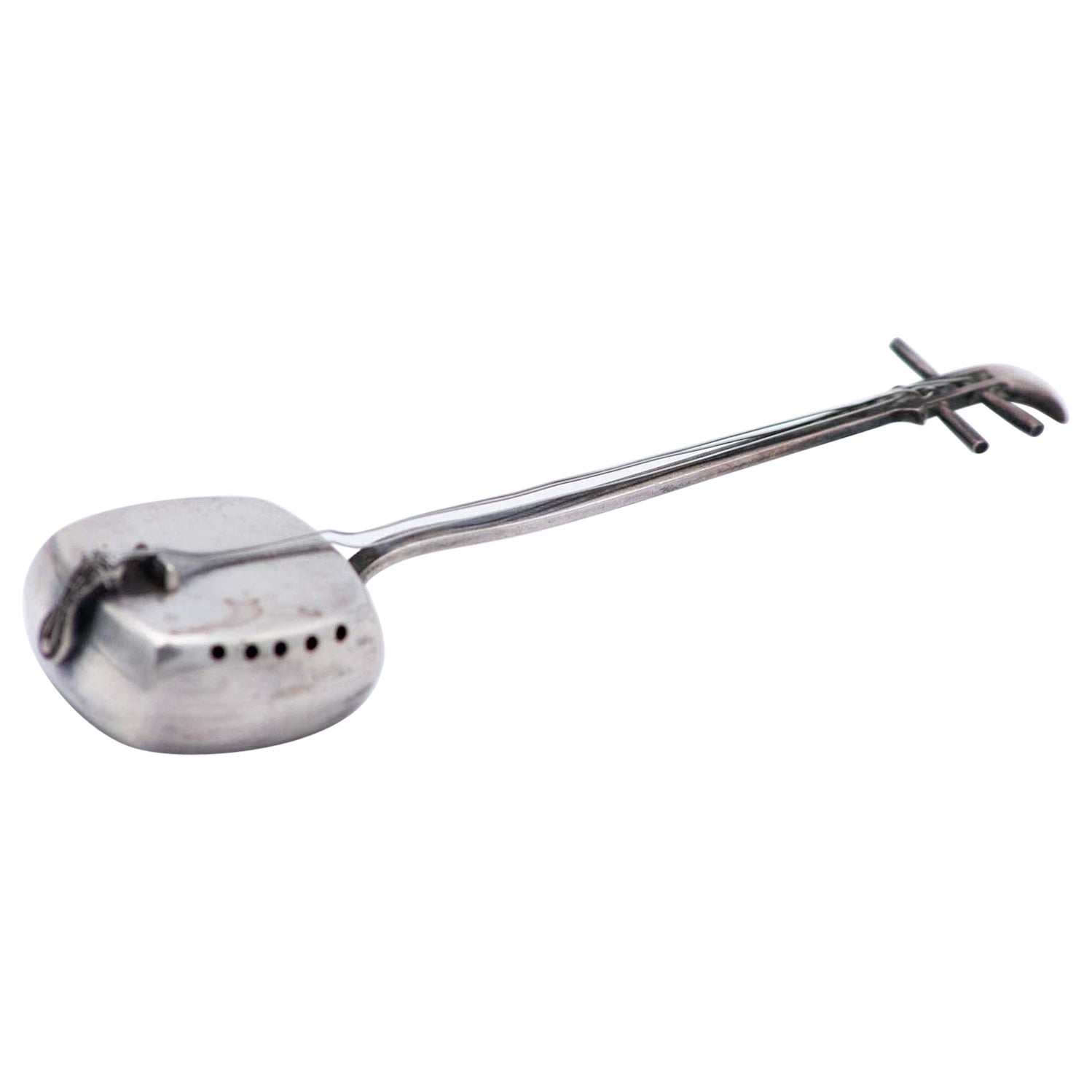 Miniature silver banjo