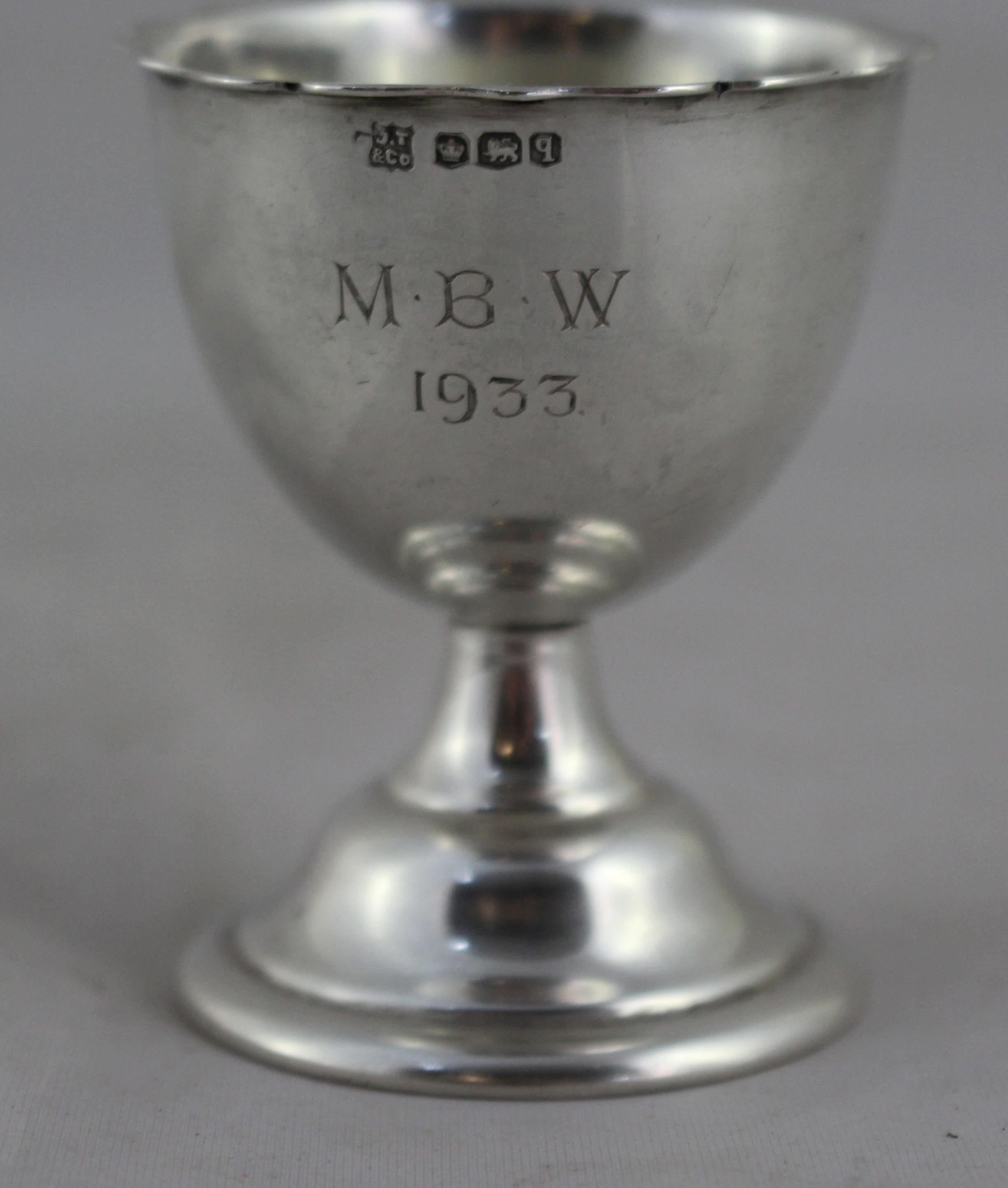 Miniature Silver Footed Cup Sheffield, 1933 In Good Condition For Sale In Worcester, Worcestershire