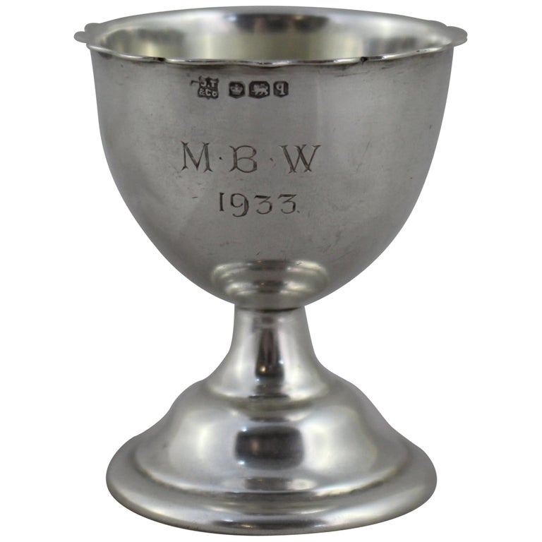 Miniature Silver Footed Cup Sheffield, 1933 For Sale at 1stDibs