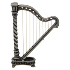 Miniature silver harp