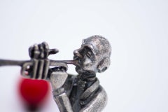 Miniature silver musicians with trumpet and cornet