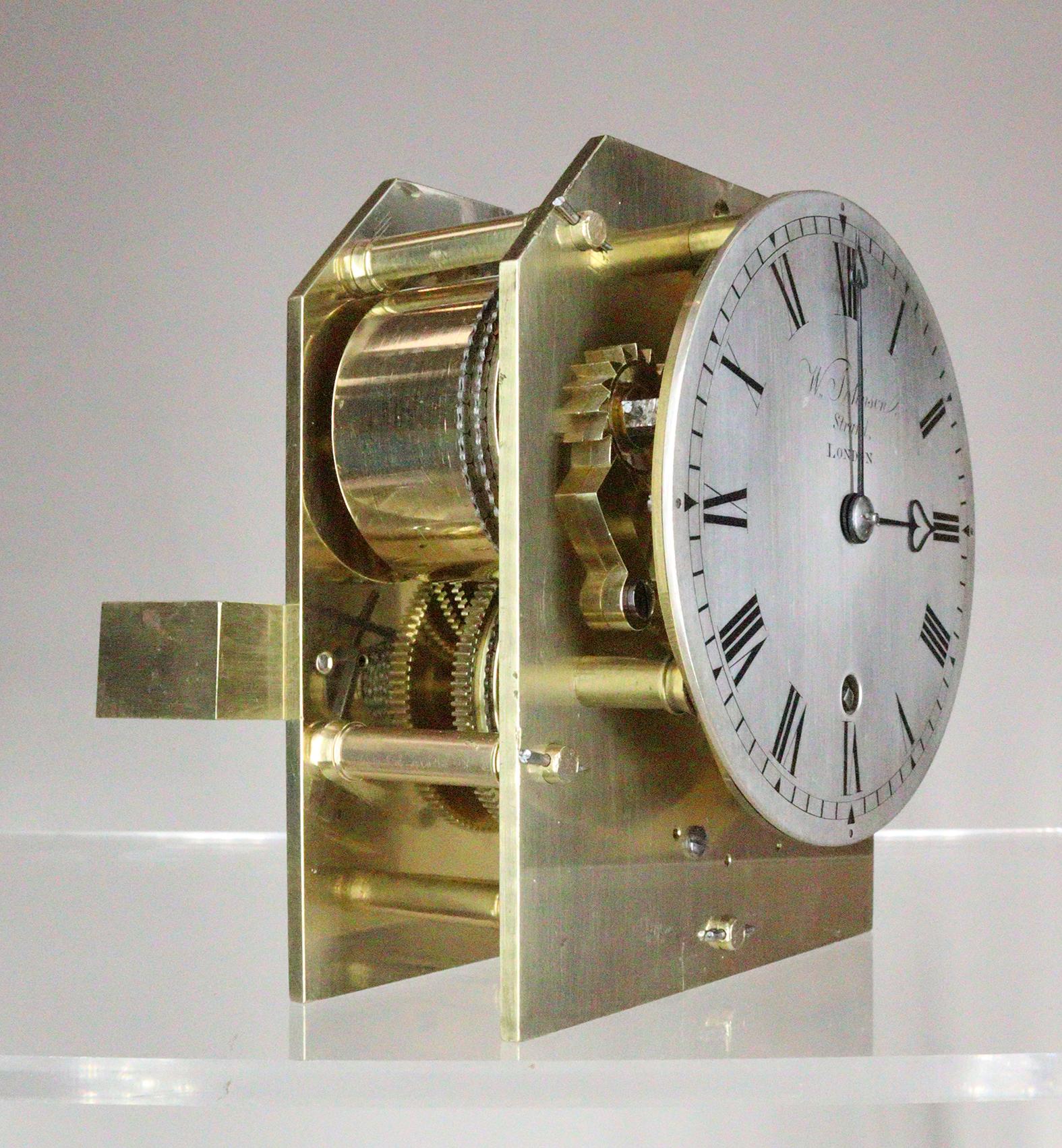 Miniature Single Fusee Bracket Clock By William Johnston, Strand, London For Sale 3