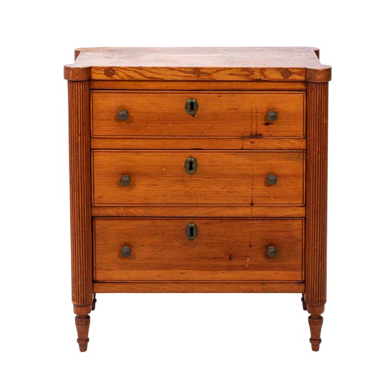 Miniature Sized Sample French Fruitwood Chest of Drawers