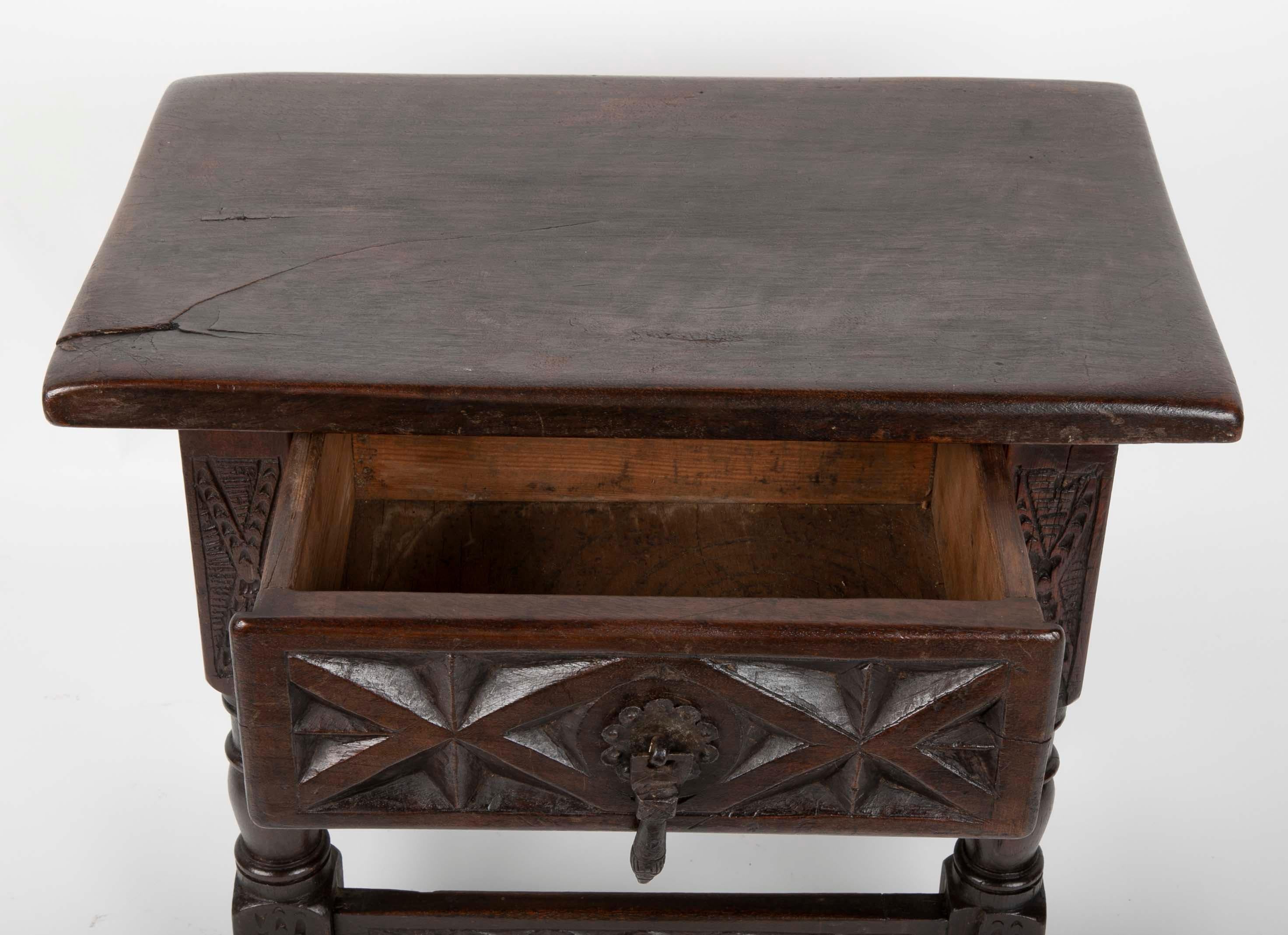 Miniature Spanish Baroque Walnut Table 2