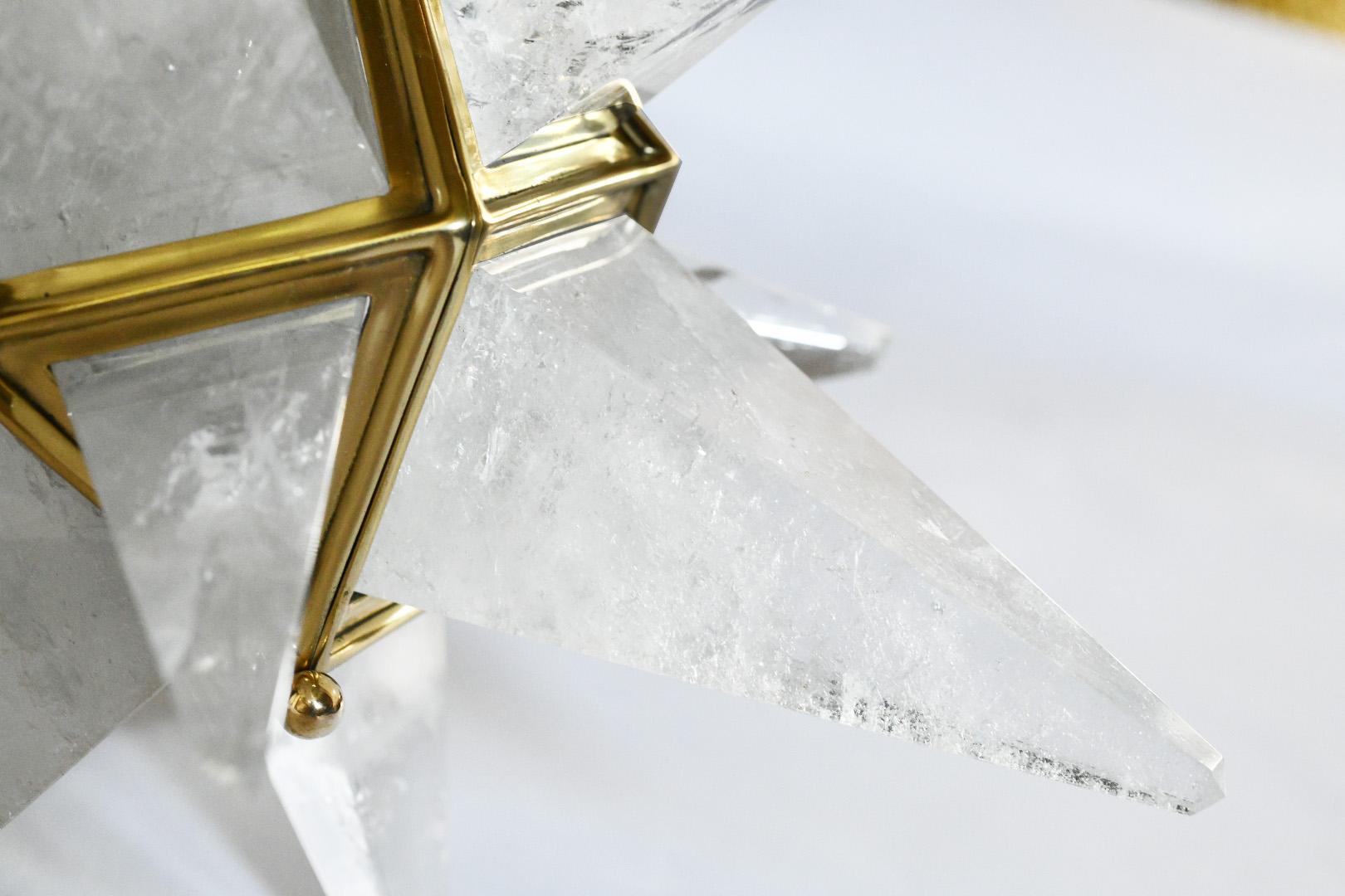 Miniature Star Rock Crystal Table Light by Phoenix In Excellent Condition For Sale In New York, NY