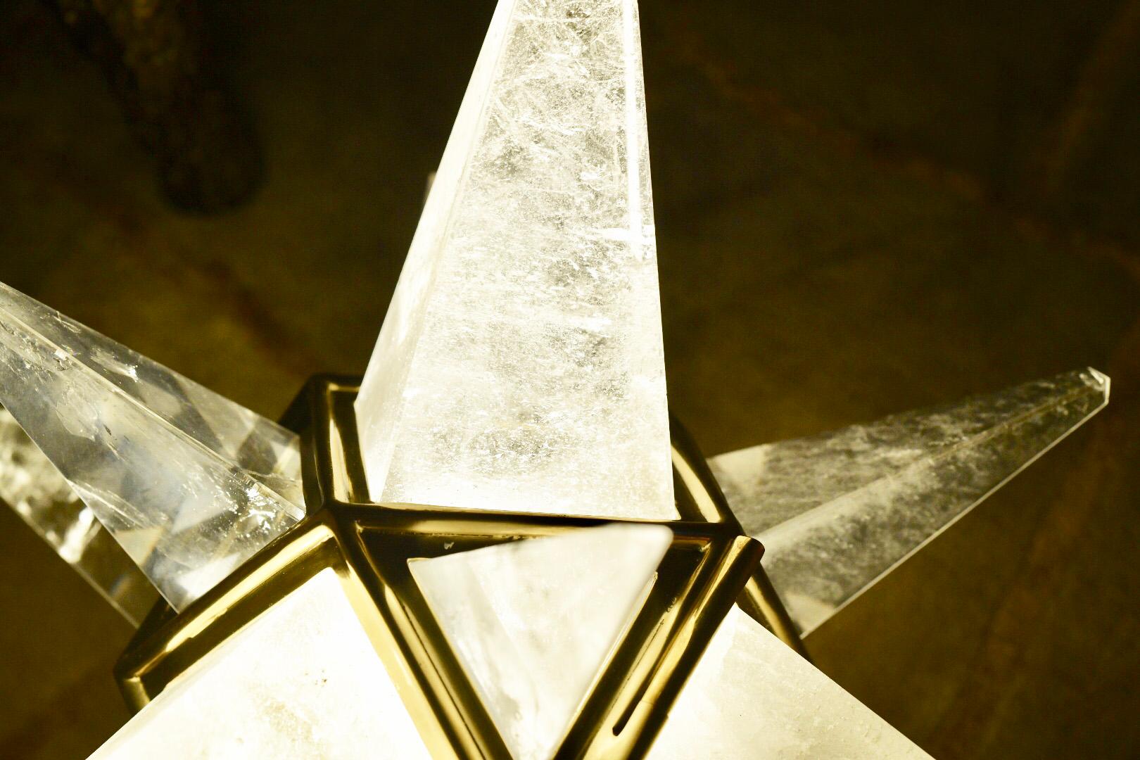 Lámpara de sobremesa de cristal Star Star en miniatura de Phoenix Cristal de roca en venta