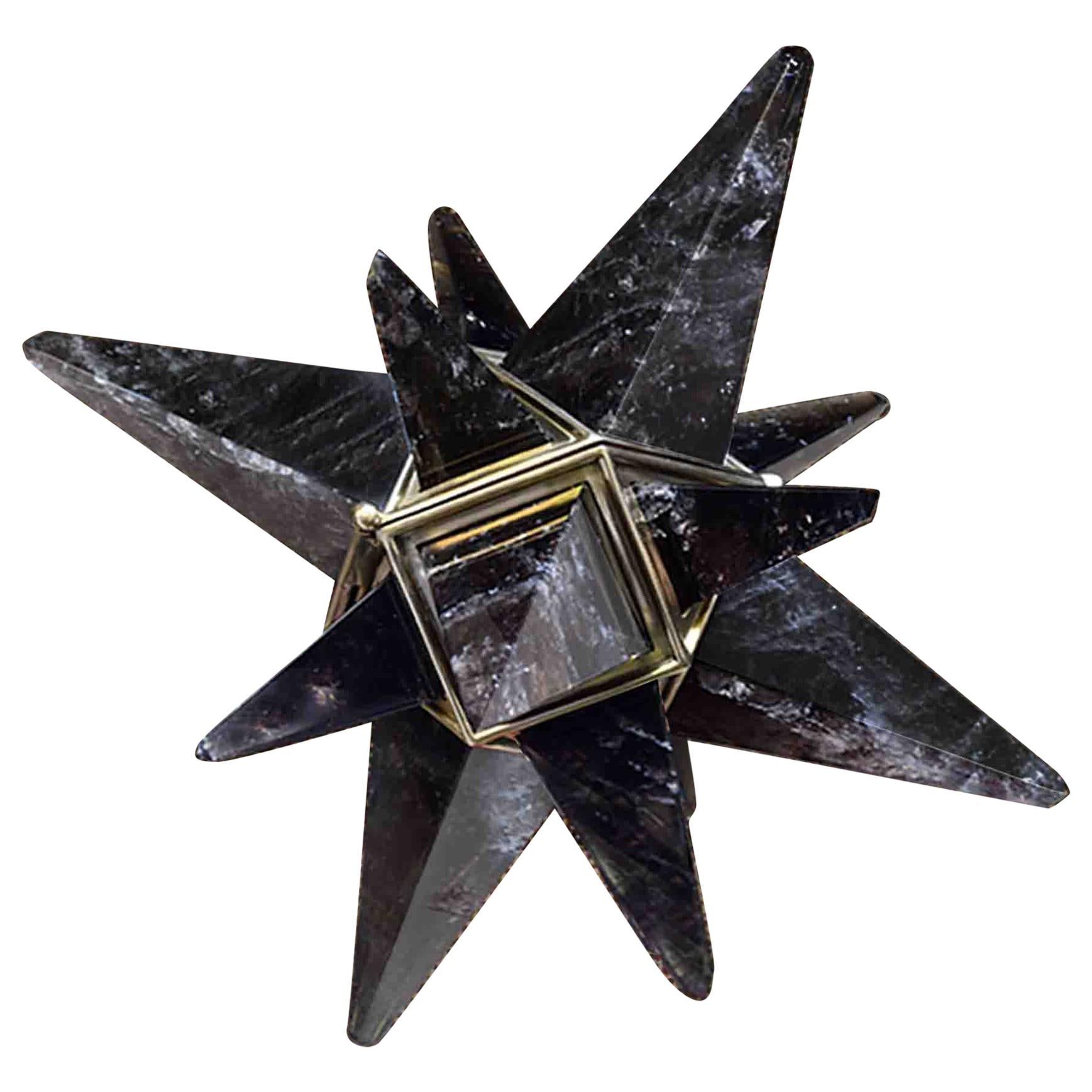 Miniature Star Rock Crystal Table Light by Phoenix For Sale