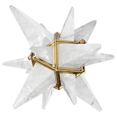 Miniatur-Miniatur-Tischleuchte aus Bergkristall mit Stern von Phoenix