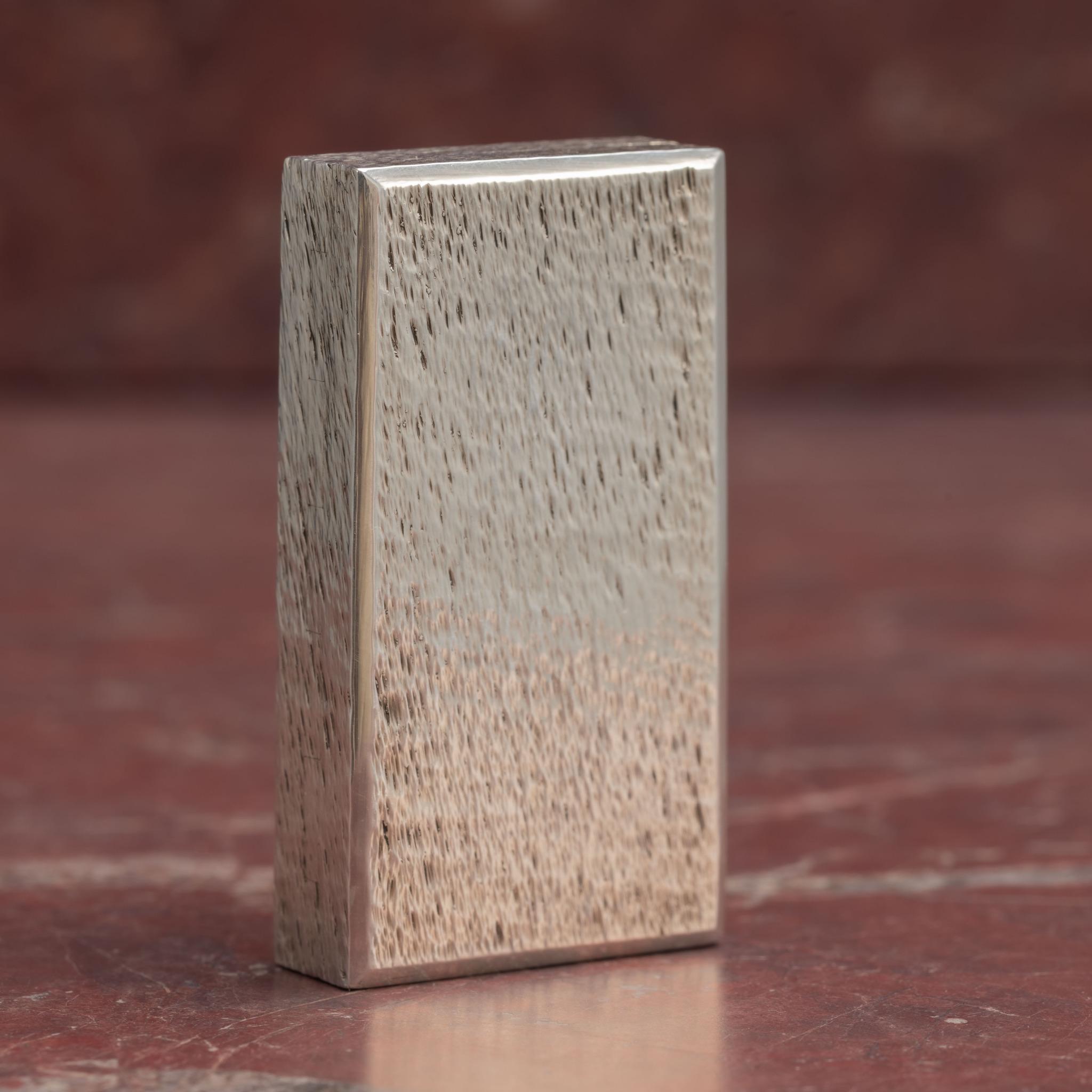 Miniature Sterling Silver Box with Textured Finish, Hallmarked Birmingham, 1977 For Sale 2