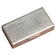 Miniature Sterling Silver Box with Textured Finish, Hallmarked Birmingham, 1977