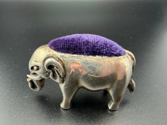 Miniature Sterling Silver Elephant Pin Cushion